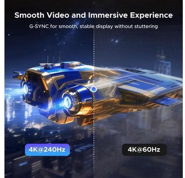 Alt view image 3 of 7 - 2-Pack 8K@60Hz Active Display Port to HDMI Unidirectional Adapter with 4K@240Hz 2K@240Hz, DP 1.4 PC to HDMI 2.1 Display G-SYNC Male to Female Cable Aluminum Converter Compatible with AMD NVIDIA