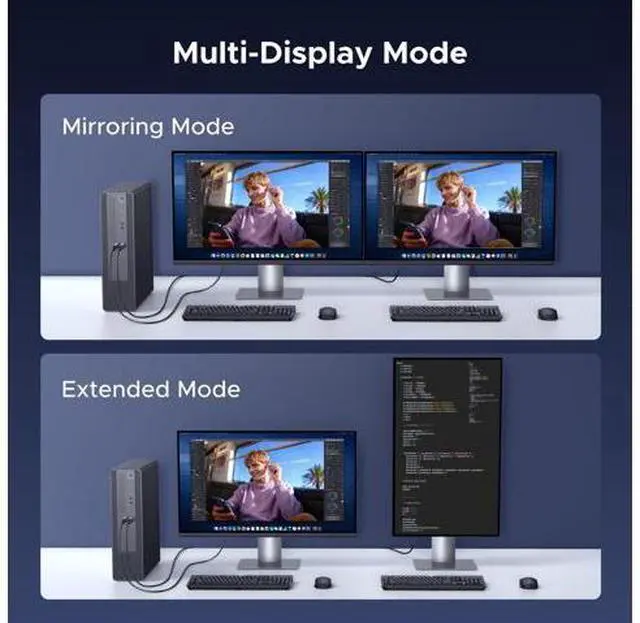 Alt view image 7 of 7 - 2-Pack 8K@60Hz Active Display Port to HDMI Unidirectional Adapter with 4K@240Hz 2K@240Hz, DP 1.4 PC to HDMI 2.1 Display G-SYNC Male to Female Cable Aluminum Converter Compatible with AMD NVIDIA