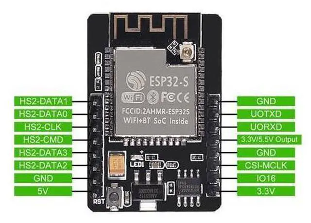 Alt view image 4 of 5 - 5 Set ESP32 Cam WiFi Bluetooth Development Board with OV2640 Camera Module + Micro USB to Serial Port CH340C 4.75V-5.25V Nodemcu for Raspberry Pi