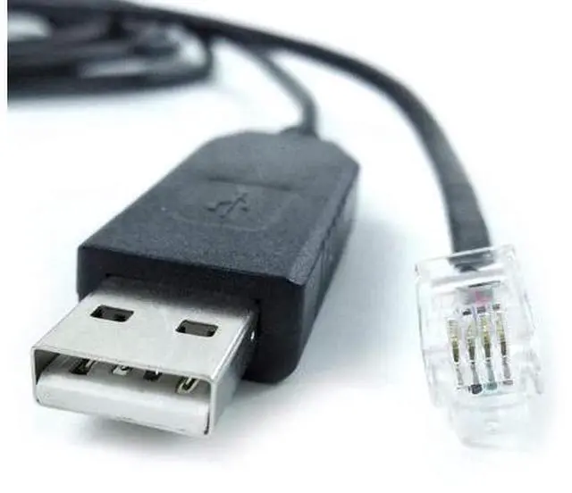 Main image of Washinglee USB to RJ9 Cable for Celestron HC, for Hand Controller with RJ9 Port, USB Control Cable for Celestron Computerized Telescope. (6 FT/ 1.8M)