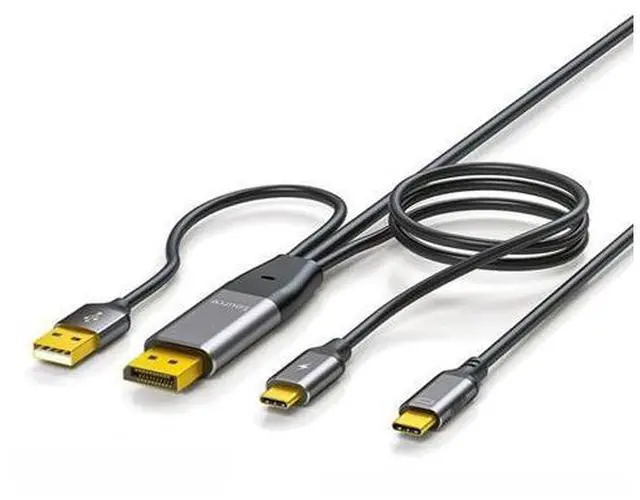 Main image of chenyang Displayport to USB C Cable 4k@60hz with USB Power Supply Support Touch Display for Host Connected to Portable Screen/VR Glasses 6.56FT/2.0M