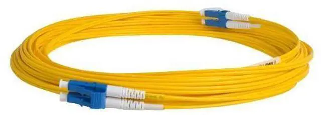 Alt view image 3 of 5 - SpeedyFiberTX 4-Pack 1 Foot LC to LC Fiber Patch Cable, Corning SMF-28 Singlemode 9/125um Ultra Optical Fiber, Duplex, Yellow Riser OFNR Cable Jacket
