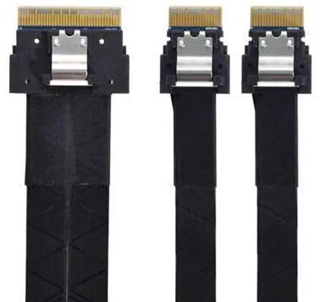 Main image of CY Slimline Cable PCI-E Ultraport SAS Slim 4.0 SFF-8654 8i 74pin to Dual SFF-8654 4i 38Pin Cable 40cm PCI-Express