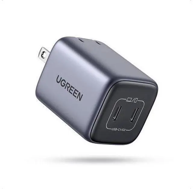 Main image of 45W USB C Charger Nexode 2 Port GaN Foldable PPS Wall Charger Block Support Super Fast Charging 2.0 for Galaxy S24 Ultra/Note 20 iPhone 16/15/14 iPad MacBook Steam Deck (Black)