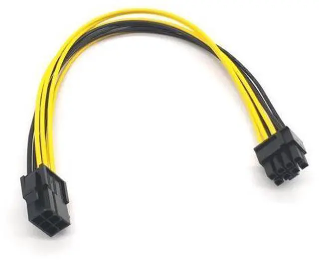 Alt view image 4 of 5 - Graphics card 6PIN to 8PIN server power adapter 6PIN to 6+2P graphics card power exteon cable 18awg