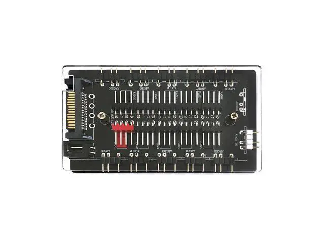 Alt view image 2 of 5 - Motherboard 4-pin connector divided into 10 PWM hubs FAN HUB case fan hub computer temperature control speed control board