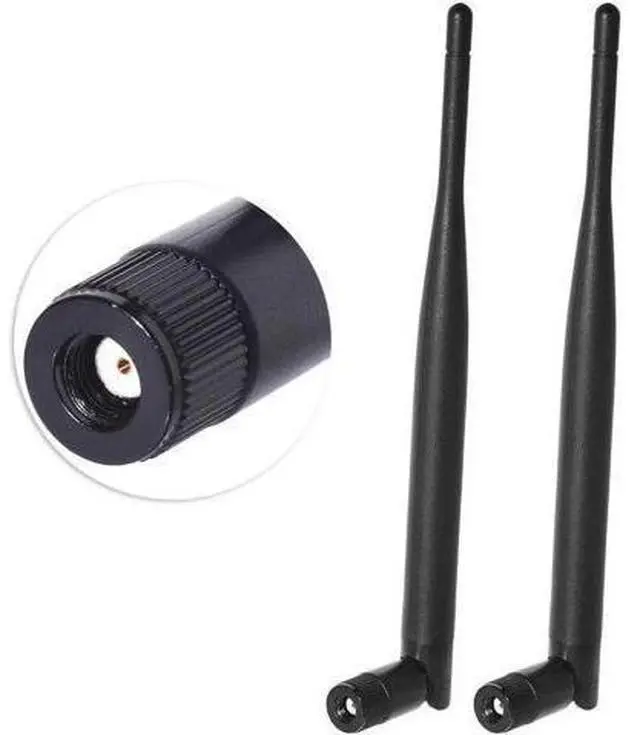 Main image of 2-Pack Dual Band 2.4GHz 5.8GHz 6dBi RP-SMA WiFi Antenna for WiFi Range Extender