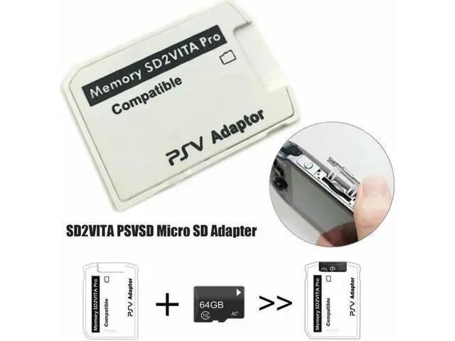 Alt view image 5 of 6 - V5.0 SD2VITA PSVSD Pro Adapter For PS Vita Henkaku 3.60 Micro SD Memory Card SD2VITA PSVSD Pro Adapter For Game