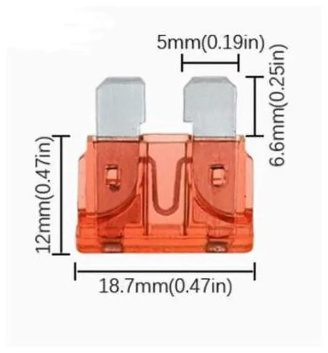 Alt view image 4 of 4 - Car fuse plug, fuse for vehicle, auto plug, 4S store universal car fuse, 1A-50A 5A