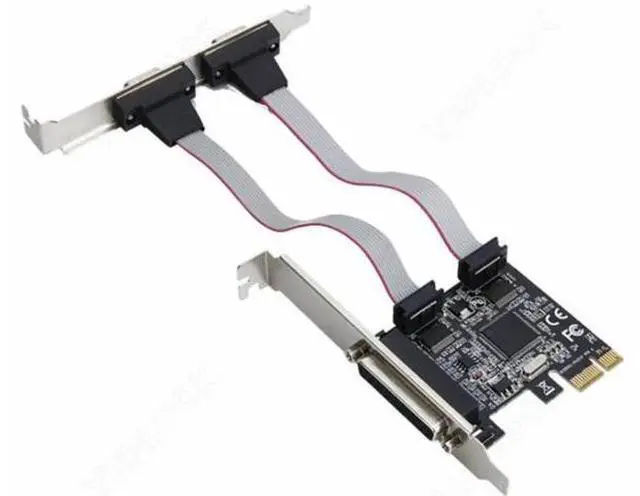 Main image of PCIe to 2x DB9 RS232 COM Serial Port+ 1x DB25 Parallel Port Printer LPT Adapter Card Chipset ASIX/AX99100 for Desktop Computer