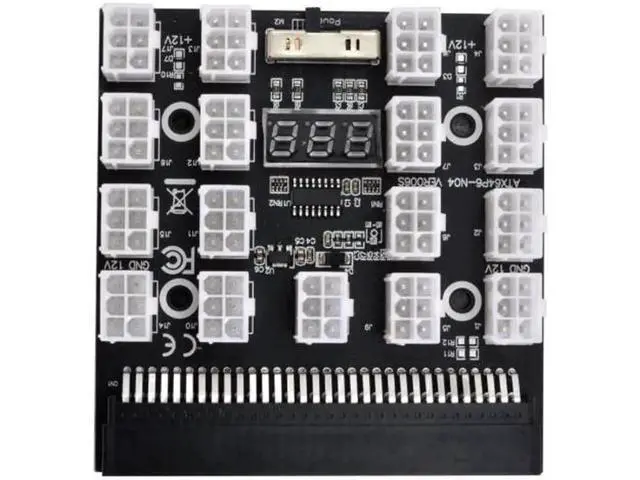 Alt view image 4 of 7 - 1200W Server PSU Power Supply Breakout Board Adapter with 17 Ports ATX 6 Pin for DPS-800GB 1200FB 1200QB