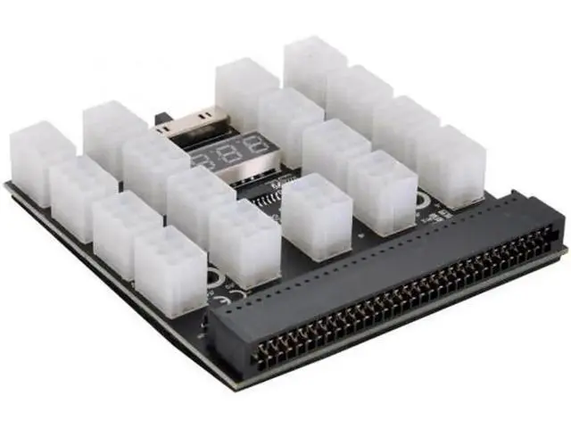 Alt view image 6 of 7 - 1200W Server PSU Power Supply Breakout Board Adapter with 17 Ports ATX 6 Pin for DPS-800GB 1200FB 1200QB