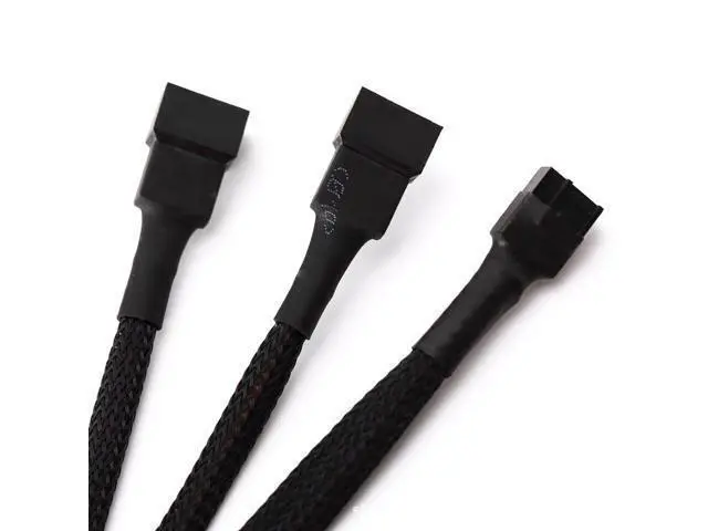Alt view image 4 of 5 - Motherboard 4-pin 1/2 expaon cable 4-pin 4-pin 1/2 adapter cable Computer case fan PWM temperature control exteon cable