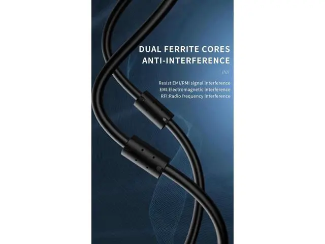 Alt view image 6 of 7 - 3FT/6FT/10FT/15FT/30FT VGA Cable VGA Male to Male Cable 1920x1200 Cable 15 Pin Cord Wire Braided Shielding for Computer Monitor Projector VGA Cable ideal for Gaming Office (15 ft) . 3 Feet