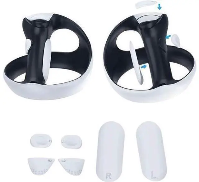 Main image of Silicone Controller Pad for PS VR2,4 in 1 Accessories Kit for PS VR2 Controller with Anti-Slip Handle Cover Grip Protection