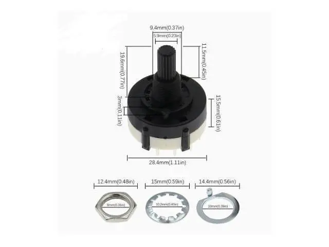 Alt view image 4 of 4 - RS26 band switch: SR26 - 1-way 12-speed, 2-way 6-speed, 3-way 4-speed. Rotary switch for gear shifting. The gear position is adjustable.