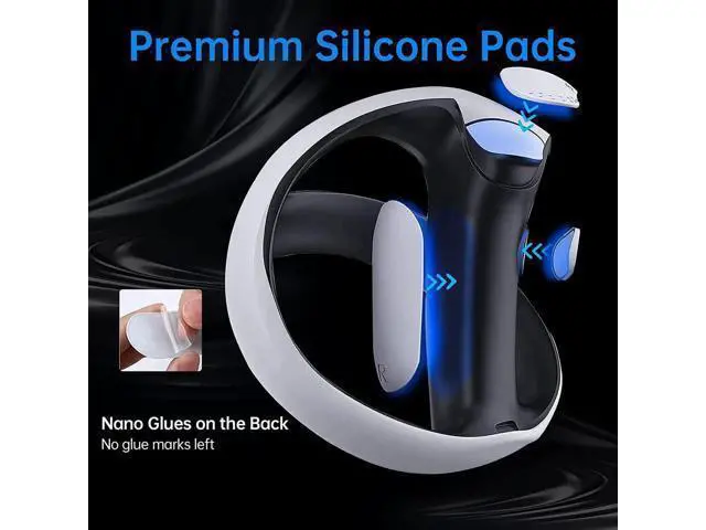 Alt view image 4 of 7 - Silicone Controller Pad for PS VR2,4 in 1 Accessories Kit for PS VR2 Controller with Anti-Slip Handle Cover Grip Protection