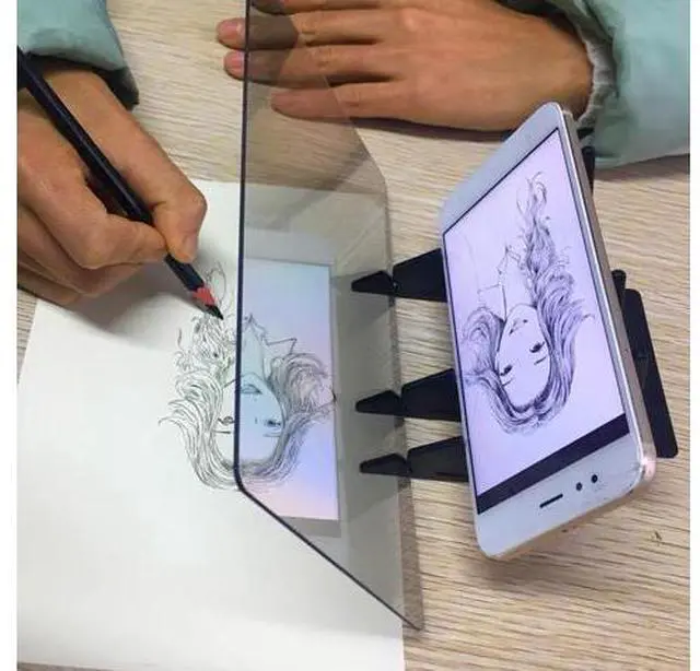 Alt view image 4 of 4 - Projection Copying Board Art Painting Tool Transparent Painting Board Copying Stand Mobile Screen Projection Projection Optical Sketching Stand Medium size