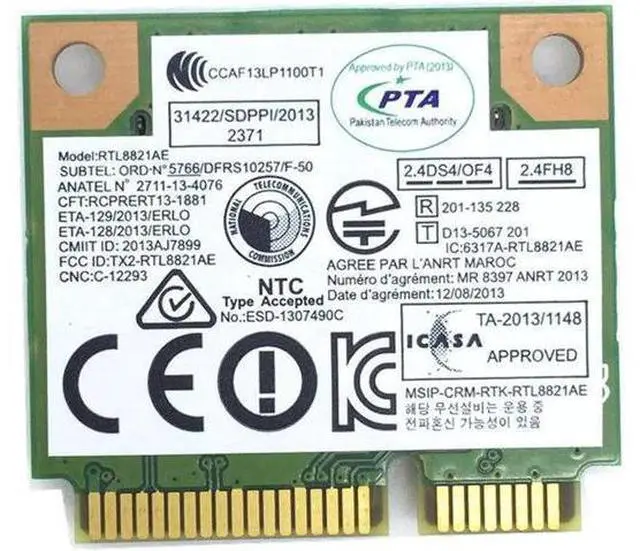 Alt view image 2 of 2 - Realtek RTL8821AE 802.11AC 433Mbps WiFi Bluetooth 4.0 Combo half Mini PCI-e bluetooth Wireless wifi card