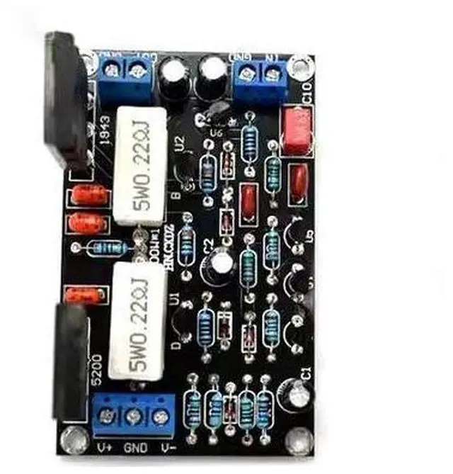 Alt view image 4 of 5 - 2SC5200 power amplifier board - Toshiba disassembled and then produced a 2SA1943100W finished stereo power amplifier board with high power for single-channel use.