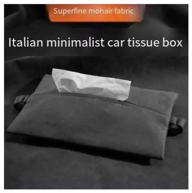 Alt view image 5 of 5 - Car-mounted tissue box hanging-style creative car sunshade with tissue dispenser - compreheve interior decoration accessory for vehicles - car utility item brown