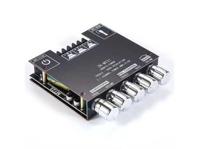 Alt view image 5 of 5 - ZK-MT21 2.1-channel Bluetooth digital power amplifier module - bass and treble adjustable subwoofer - neutral tone - no logo