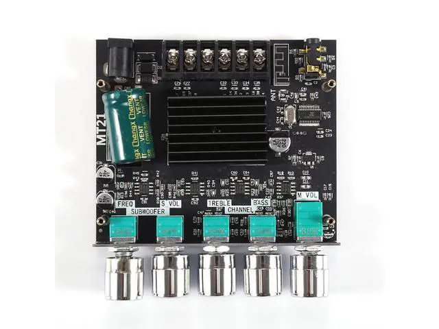 Alt view image 3 of 5 - ZK-MT21 2.1-channel Bluetooth digital power amplifier module - bass and treble adjustable subwoofer - neutral tone - no logo