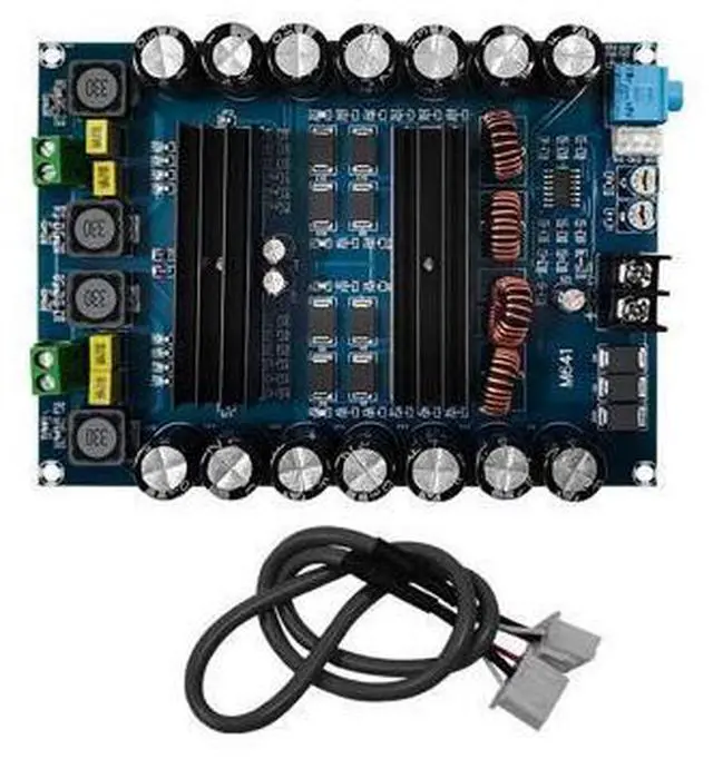 Main image of XH-M641 dual-channel battery high-power amplifier board, TPA3116D2, vehicle-mounted amplifier, DC12V 150W * 2