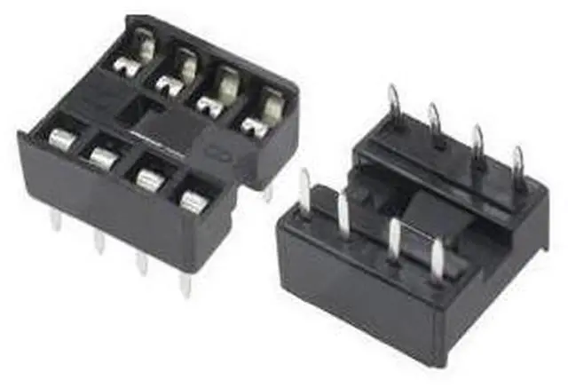 Alt view image 5 of 7 - IC socket integrated circuit single-chip microcontroller through-hole DIP chip round-hole base sub-assembly 6 8 14 16 20 28 40 pins DIP-32P round-hole wide-body