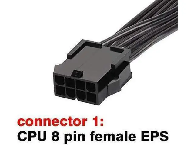 Alt view image 3 of 4 - CPU 8 Pin Power Exteon Cable ATX CPU 8 Pin Female to 8(4+4) Pin Male EPS Exteon Cable for Motherboard (Not PCI-e VGA) 12 Inches (2 Pack)