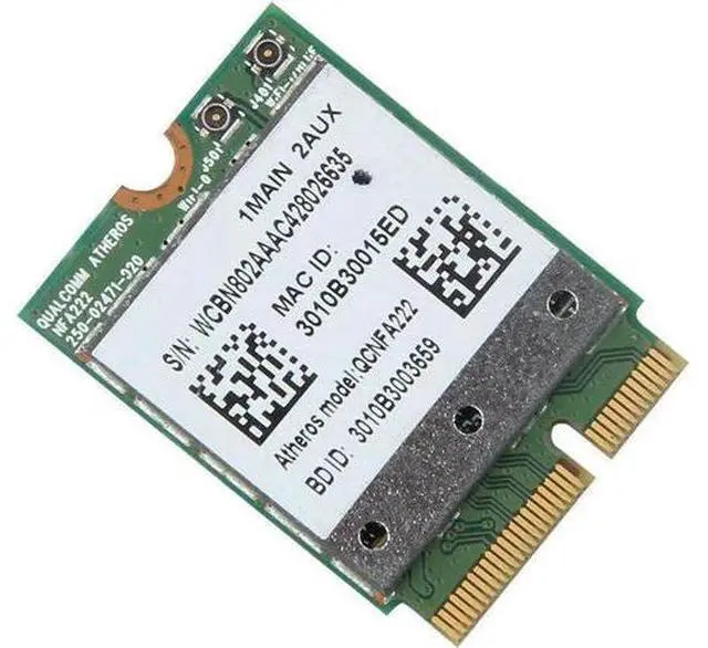 Alt view image 5 of 5 - Atheros QCNFA222 2.4GHz/5GHz 802.11ABGN 300Mbps Bluetooth 4.0 NGFF WiFi Card