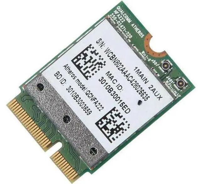 Alt view image 4 of 5 - Atheros QCNFA222 2.4GHz/5GHz 802.11ABGN 300Mbps Bluetooth 4.0 NGFF WiFi Card