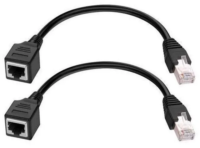 Main image of iGreely Ethernet Exteon Cable 2Pack Ethernet LAN Male to Female Network Cable RJ45 Cat6 Exteon Patch Cable Extender Cord 1FT/30CM CAT6