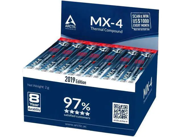 Alt view image 2 of 7 - MX-4 2019 Edition - Thermal Compound Paste - Carbon Based High Performance - Heatsink Paste - Thermal Compound CPU for All Coolers, Thermal Interface Material - High Durability - 2 Grams