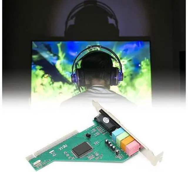 Alt view image 7 of 7 - Computer Built-in Sound Card, PCI Sound Card 4 Channel PCI Sound Card for 98 / Windows2000 / XP/NT Signal Voltage