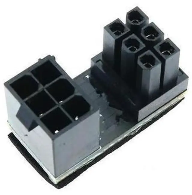 Main image of FOR 2Pcs/lot 6pin 8pin Male 180 Degree Angled to 6pin 8Pin Female Power Adapter Port Connector plug socket for PC Graphics Card