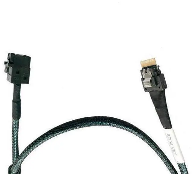 Alt view image 2 of 5 - SlimSAS 4X to MiniSAS HD SFF-8654 38pin to SFF-8643 36pin Cable 80CM,Support PCIe Gen4.0 and SAS3.0 protocols