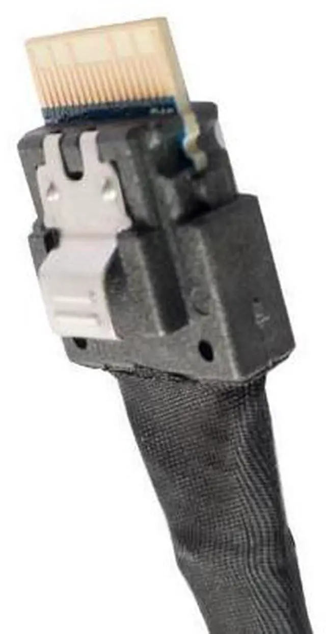 Alt view image 3 of 5 - SlimSAS 4X to MiniSAS HD SFF-8654 38pin to SFF-8643 36pin Cable 80CM,Support PCIe Gen4.0 and SAS3.0 protocols