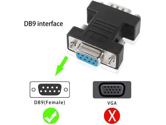 Alt view image 3 of 6 - RS232 DB9 Female to Male Extender Connector Adapter DB 9 Pin Serial Converter, for Serial Communication Interface Devices, Black