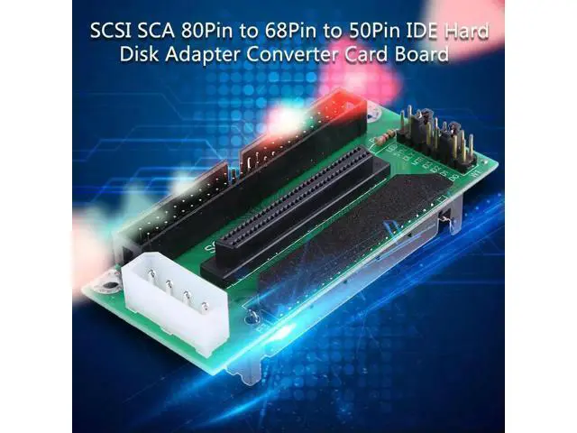 Alt view image 2 of 4 - SCSI SCA 80Pin to 68Pin to 50Pin IDE Hard Disk Adapter Converter Card Board