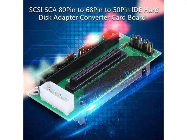 Alt view image 3 of 4 - SCSI SCA 80Pin to 68Pin to 50Pin IDE Hard Disk Adapter Converter Card Board