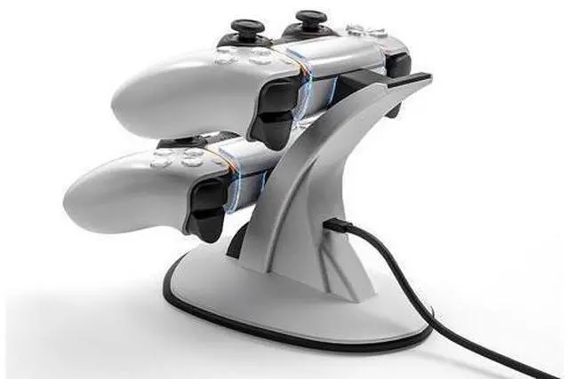 Alt view image 4 of 6 - Dual Fast Charger For PS5 Wireless Controller Type C Charging Dock Station LED Stand Dock Station For Sony PlayStation5 Gamepads