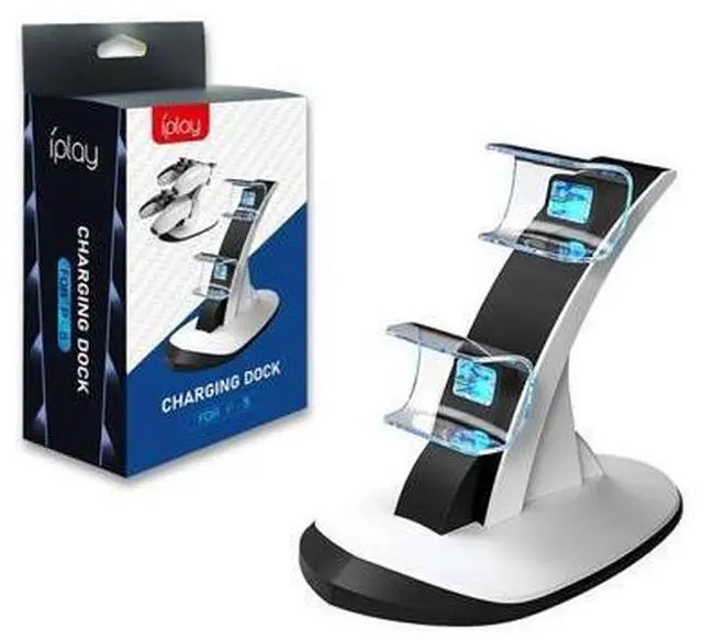 Alt view image 6 of 6 - Dual Fast Charger For PS5 Wireless Controller Type C Charging Dock Station LED Stand Dock Station For Sony PlayStation5 Gamepads