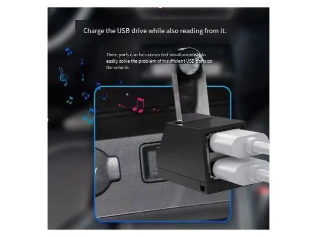 Alt view image 5 of 5 - USB hub docking station splitter with 3 ports for 2.0 USB and 3.0 USB hub. Suitable for charging USB drives, mobile phones and computers.