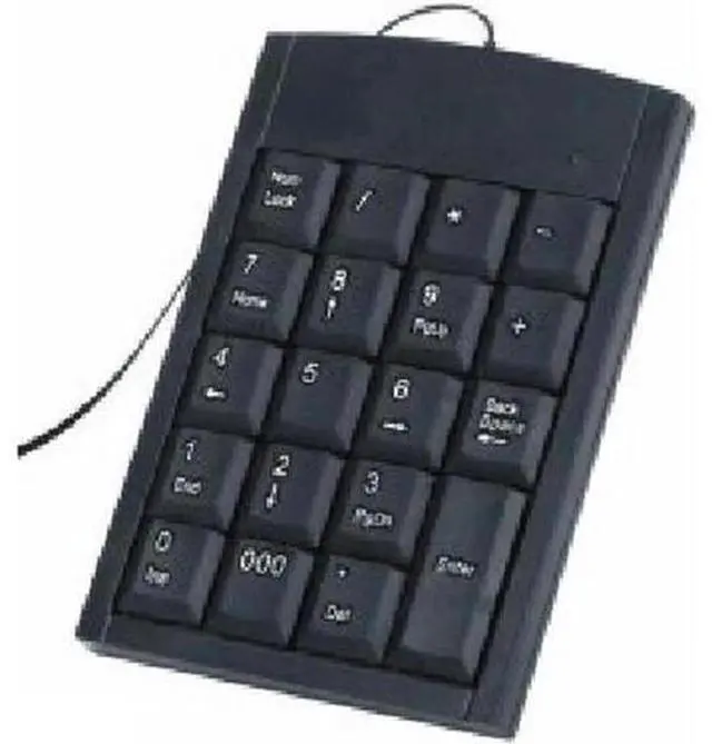 Main image of USB 19 Keys Keypad Numeric Keyboard Multifunction Wired Number Calculator For Laptop Easy To Use win7 usb numpad