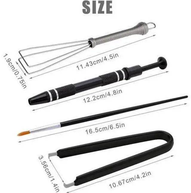 Alt view image 5 of 7 - Mechanical Keyboard Switch Puller Set, Keycap Remover Kit Keyboard Cleaner Tool Including Keycap Puller, Switch Clamp, Stem Holder, Lube Pen-Easy to Pull (Black)