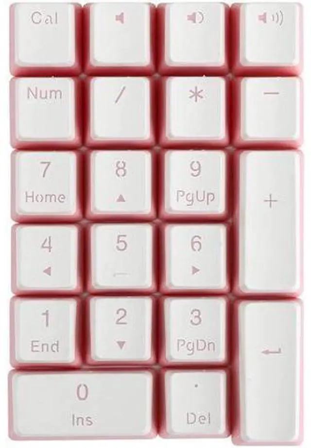 Main image of Kesoto Mechanical Gaming Keyboard Numeric Keycaps, PBT Keycaps, Dustproof Waterproof Anti-Slip Home Custom Keycaps for Numeric Keypad - Pink, 21Key for OEM