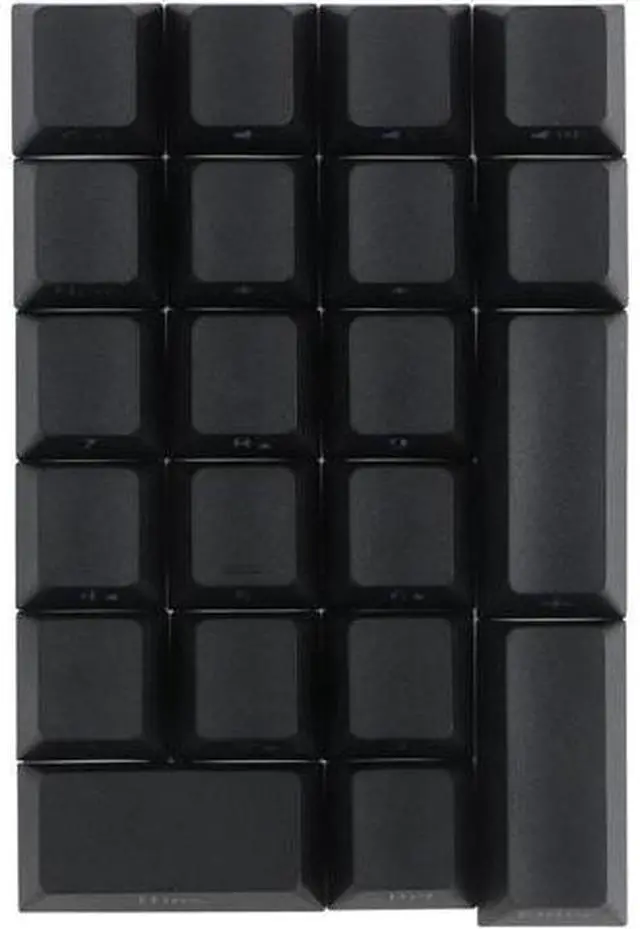 Main image of Kesoto Mechanical Gaming Keyboard Numeric Keycaps, PBT Keycaps, Dustproof Waterproof Anti-Slip Home Custom Keycaps for Numeric Keypad - Black Side Font, 21Key for Cherry