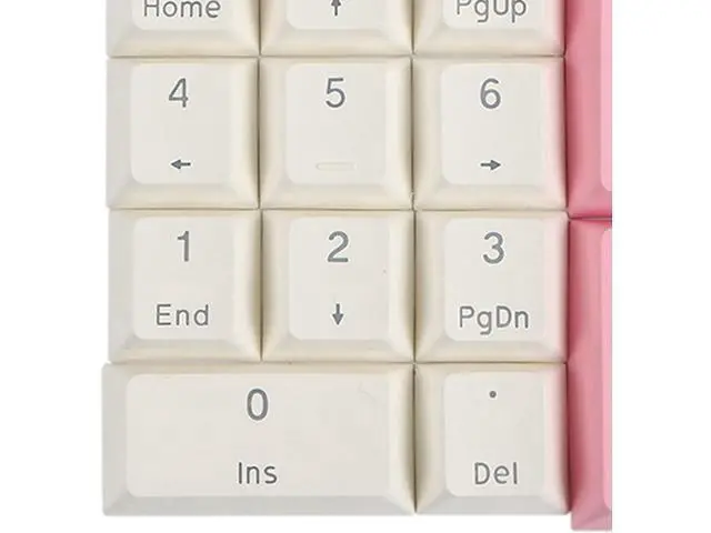 Alt view image 6 of 6 - Kesoto Mechanical Gaming Keyboard Numeric Keycaps, PBT Keycaps, Dustproof Waterproof Anti-Slip Home Custom Keycaps for Numeric Keypad - Pink White, 21Key for Cherry