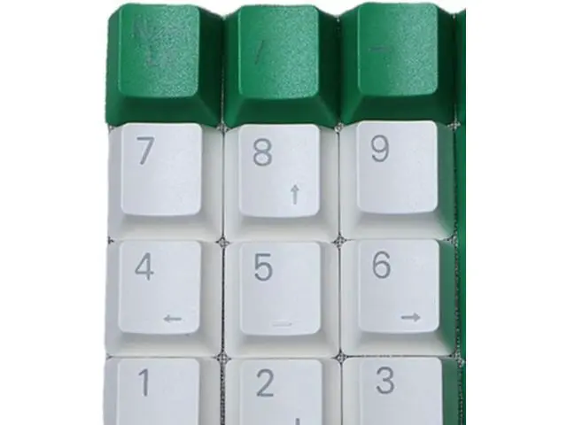 Alt view image 6 of 6 - Kesoto Mechanical Gaming Keyboard Numeric Keycaps, PBT Keycaps, Dustproof Waterproof Anti-Slip Home Custom Keycaps for Numeric Keypad - Green White, 17Key for OEM